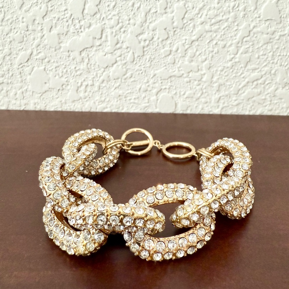 MOVING SALE | Nordstrom Women’s Chunky Chainlink Bracelet With Pave Crystals